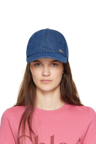 P*i様 値下げ！Chloé デニムキャップ ライトブルー　新品可愛い サイズ5 Chloe キャップ クロエ レディース ブランド ベースボール