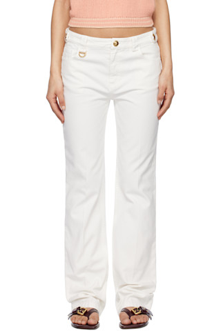 デニム・ジーパン CHLOE Straight jeans White White Straight Jeans by Chloé on Sale