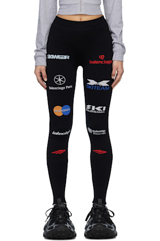 【新品タグ付き】バレンシアガ レギンス Balenciagaのブラック Ski レギンスがセール中