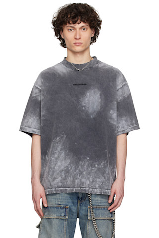 Balenciaga Women's Boxy Fit Cotton Shirt Grey