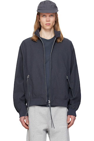 POST ARCHIVE FACTION (PAF): Gray 8.0 Center Bomber Jacket POST ARCHIVE FACTION (PAF): Gray 8.0 Center Bomber Jacket