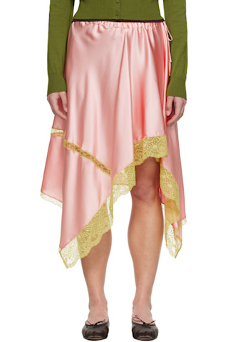 【大人気】Dries Van Noten アシンメトリー サテンスカート 251358F092017_1.jpg
