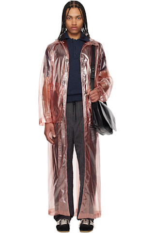 洗練された【Dries Van Noten】ルーズフィットマックコート 25SS Dries Van Notenのピンク ルーズフィット マックコートがセール中