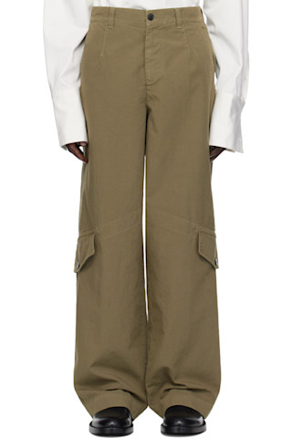 【関税込み】Dries Van Noten カーキ コットン カーゴパンツ Dries Van Notenのカーキ コットン カーゴパンツがセール中