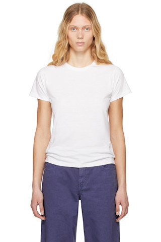 【関税込み】The Row ホワイト Florie Tシャツ 251359F110021_1.jpg