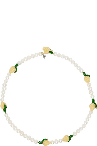 【関税込み】Pura Utz ホワイト Lemon パールネックレス Pura Utzのホワイト Multi Lemon パールネックレスがセール中