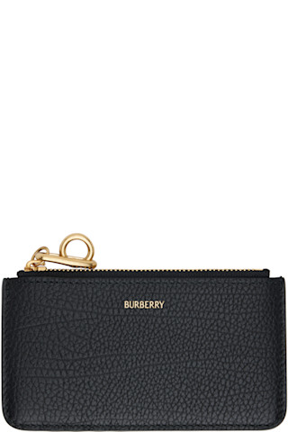 【Burberry】ブラック Rocking Horse ジップカードケース Burberry: ブラック Rocking Horse ジップカードケース | SSENSE