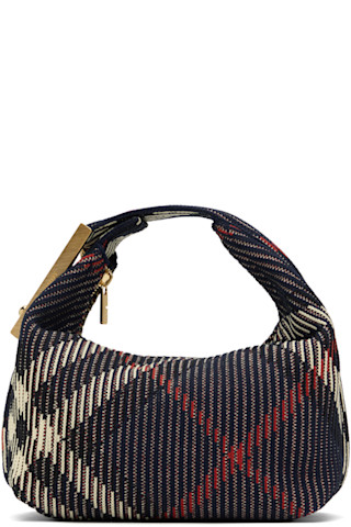 Burberry ネイビー ミニ Peg ダッフルバッグ Burberryのネイビー ミニ Peg ダッフルバッグがセール中
