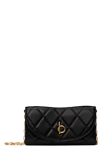 ショルダーバッグ・ポシェット BURBERRY BLACK LEATHER CHAIN ROCKING SHOULDER BAG Black Rocking Horse Chain Strap Wallet Bag by Burberry on Sale