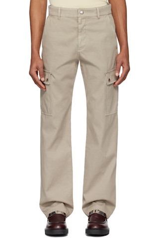 【関税込み】Burberry トープ コットン カーゴパンツ 251376M188001_1.jpg