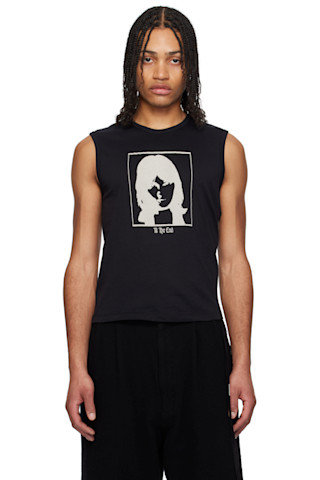 最終価格　ANN DEMEULEMEESTER ロゴプリント タンクトップ ANN DEMEULEMEESTER タンクトップ XS ホワイト Ann