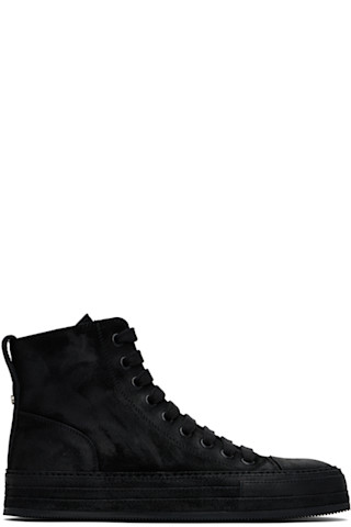 【関税込み】Ann Demeulemeester ハイカットスニーカー Ann Demeulemeester: ブラック Orvo ハイカットスニーカー