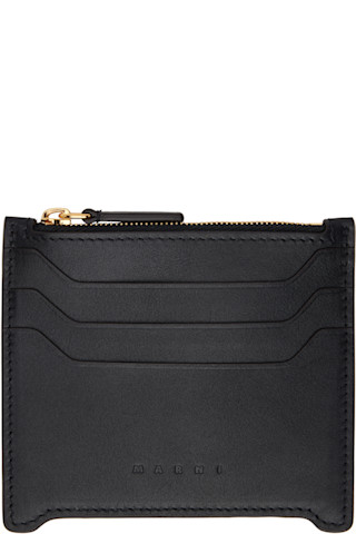 『MARNI 』 Trunkaroo レザー カードケース Marniのブラック Trunkaroo レザー カードケースがセール中