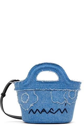 Marniのブルー マイクロ Tropicalia トートバッグがセール中