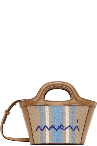 @735です。　　MARNI　TROPICALIA MICRO MARNI Tropicalia micro leather and embroidered faux raffia