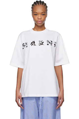 【MARNI】関税込☆Pop Fields Tシャツ コットン ロゴ ホワイト 251379F110000_1.jpg