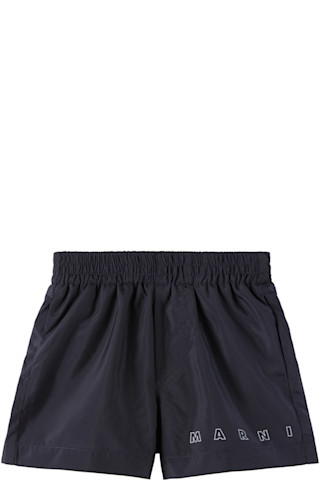 KOHLRABI BABY SWIM SHORTS - BROWN GEO PRINT main image 0