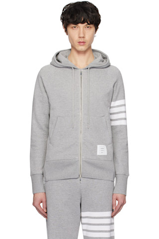 THOM BROWNE☆24SS ジップ グレー コットン パーカー フーディ 251381M202002_1.jpg