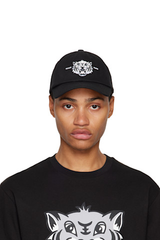 KENZO 黒 キャップ Kenzo Varsity Cotton Cap Black ケンゾー