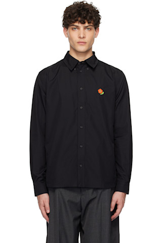Black Kenzo Paris Pop Casual Shirt by Kenzo on Sale
