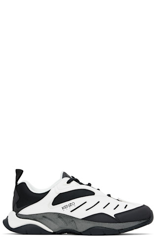 【送料関税込】Kenzo X Sneakers White & Black Kenzo Paris X-Trainer Sneakers by Kenzo on Sale