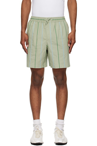 Maison 메종 키츠네 그린 엘라스틱 쇼츠