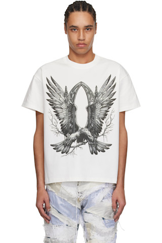 Who Decides War: ホワイト Soaring Window 半袖Tシャツ Who Decides War: ホワイト Soaring Window 半袖Tシャツ