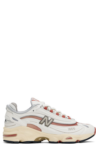 New Balance: ホワイト＆レッド 1000 スニーカー | SSENSE 日本