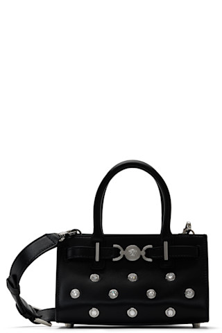 『VERSACE 』ミニ メドゥーサ '95 ラインストーン バッグ Versaceのブラック ミニ メドゥーサ '95 ラインストーン バッグ