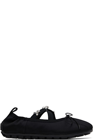 【関税込み】Simone Rocha ブラック Grip バレエシューズ Simone Rochaのブラック Embellished Grip バレエシューズがセール中
