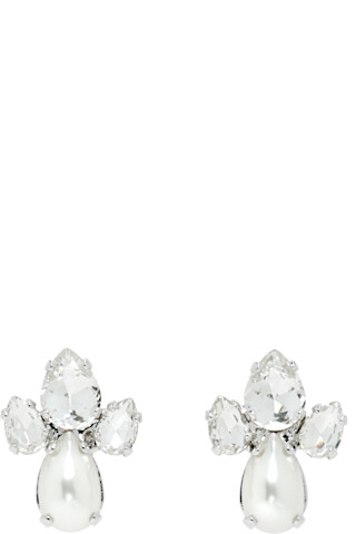 Simone Rocha シルバー Victorian Floret スタッドピアス Simone Rochaのシルバー Victorian Floret フェイクパール