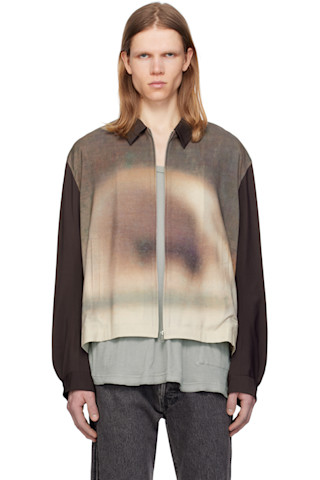 Brown & Beige UC1E4203-1 Jacket by UNDERCOVER on Sale
