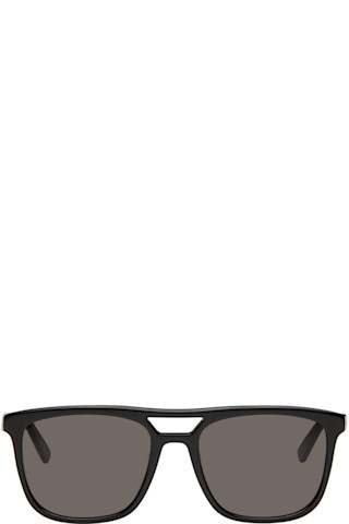 Saint Laurent: ブラック SL 455 サングラス | SSENSE 日本
