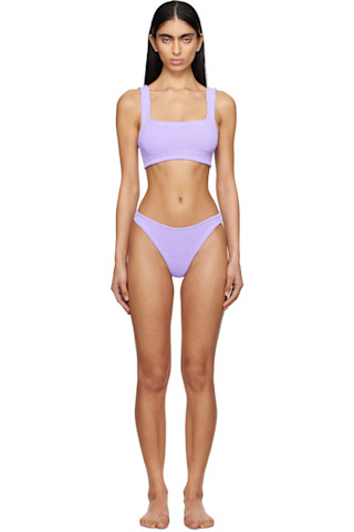 ビキニ HUNZA G Women Swimsuit XANDRANY Purple Purple Xandra Bikini by Hunza G on Sale