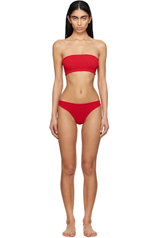 【関税込み】Hunza G レッド Shay ビキニ Red Shay Bikini by Hunza G on Sale