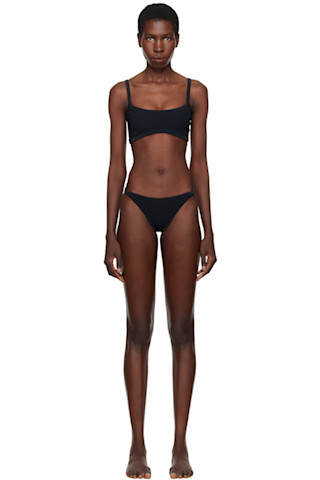 【関税込み】Hunza G ブラック Tyler Tonal ビキニ Black Tyler Tonal Bikini by Hunza G on Sale