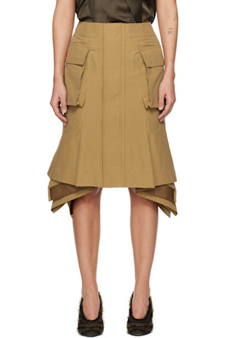 ト*チ様 最終値下げsacai Grosgrain Mix Skirtスカート ト*チ様 最終値下げsacai Grosgrain Mix Skirtスカート Nylon
