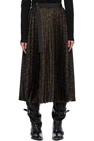 【sacai】ブラウン Leopard Print マキシスカート 251445F093006_1.jpg