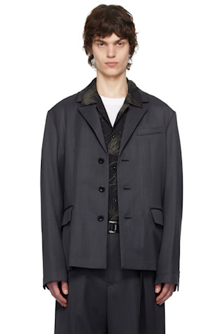 sacai 19ssテーラードジャケット sacai - sacai 19ss テーラードジャケットの通販 by shops