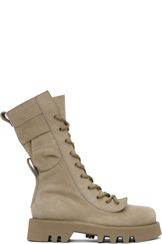 【関税込み】JW Anderson カーキ レザー コンバットブーツ 251477F114000_1.jpg