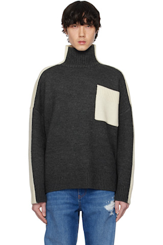 な*べ様 J.W. Anderson エレファント ウールニット タートルネック ジェイダブリューアンダーソン jw anderson ハーフジップ