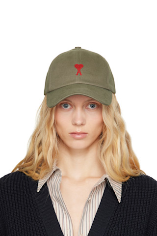AMI PARIS SMALL A CANVAS CAP グレー AMI PARIS SMALL A CANVAS