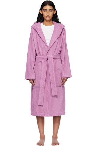 【関税込み】Tekla ピンク Terry Hooded バスローブ Hooded Bathrobe - Solid - Magenta | Tekla Fabrics