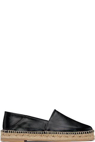 【関税込み】AMI Paris エスパドリーユ AMI Paris: ブラック 'AMI Leather' エスパドリーユ | SSENSE 日本