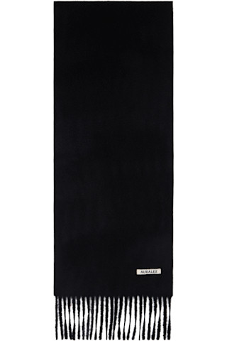 AURALEE: Black Baby Cashmere Long Stole Scarf | SSENSE AURALEE: Black Baby Cashmere Long Stole Scarf | SSENSE