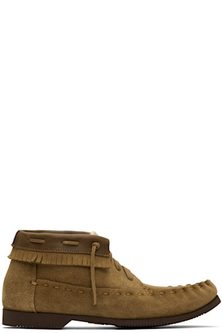 visvim: Brown Nakoda Mid-Folk Boots | SSENSE visvim: Brown Nakoda Mid-Folk Boots | SSENSE