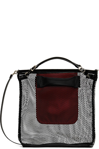 【TOGA】MESH SHOULDER BAG Black Mesh Shoulder Bag by Toga Pulla on Sale