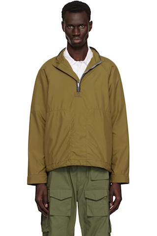 RANRA: Khaki Ganga Mini Ripstop Track Jacket | SSENSE RANRA: Khaki Ganga Mini Ripstop Track Jacket | SSENSE
