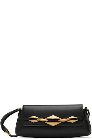 Black Diamond Shoulder East-West S Bag by Jimmy Choo on Sale