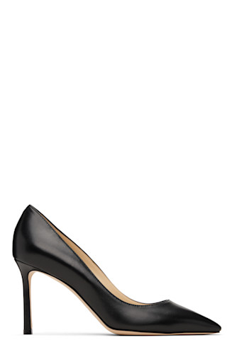 Jimmy Choo: Black Romy 85 Heels | SSENSE Jimmy Choo: Black Romy 85 Heels | SSENSE